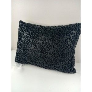 Leopard Animal Print Throw Pillow Goth Moody Lux Black Velvet